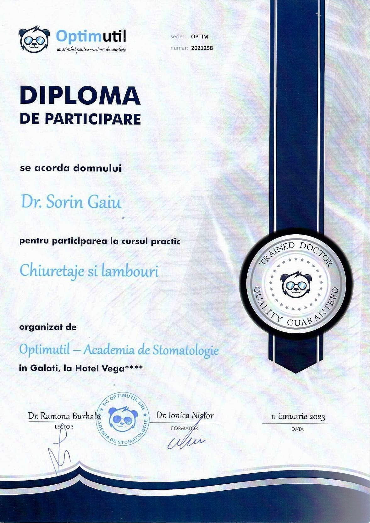 Diplomă Dr. Sorin 5