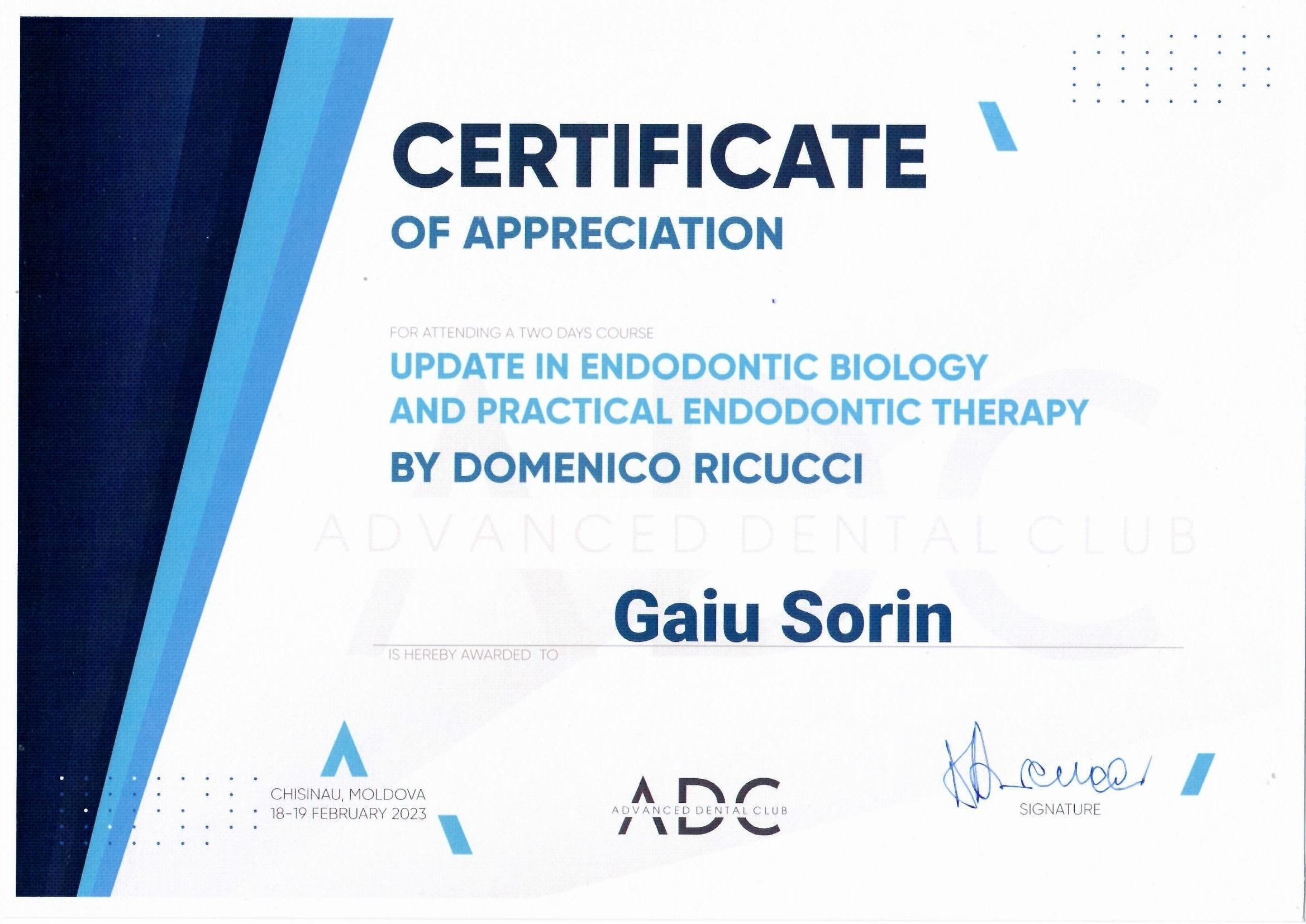 Diplomă Dr. Sorin 14